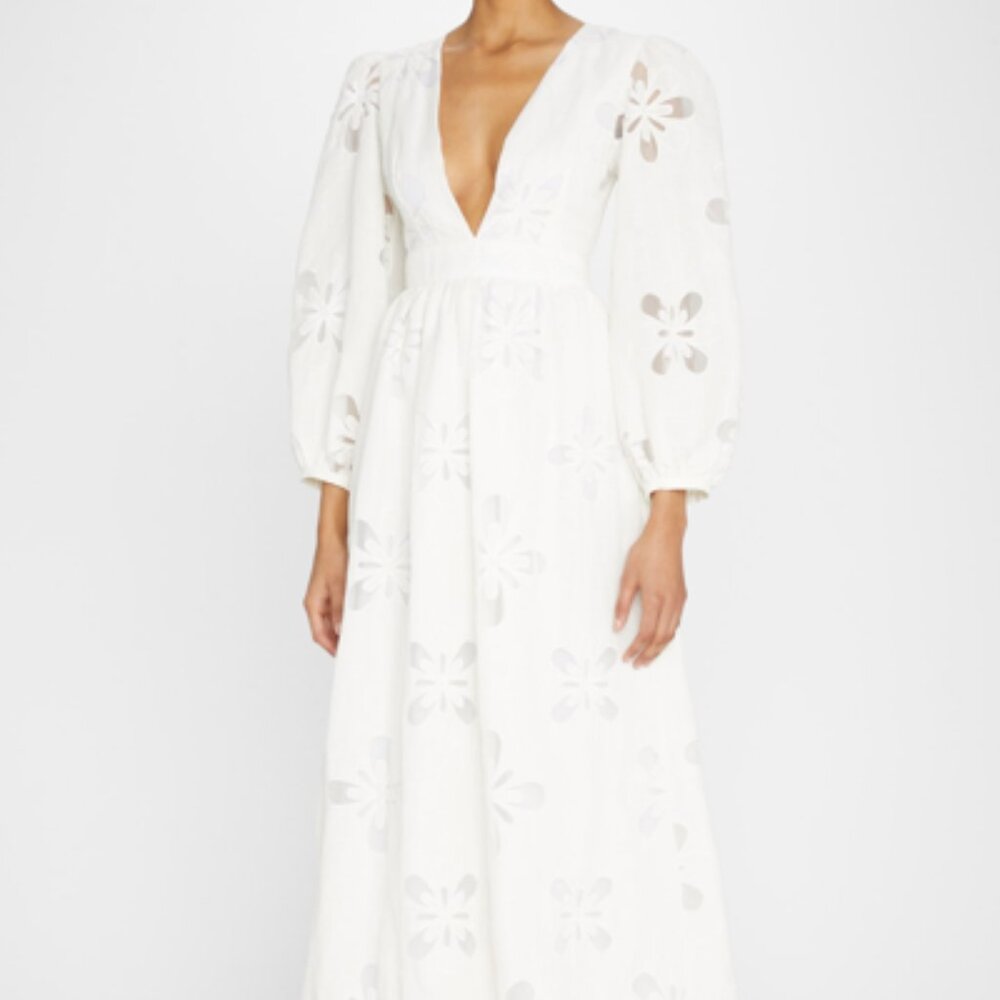 Dana White Floral Markarian Dress